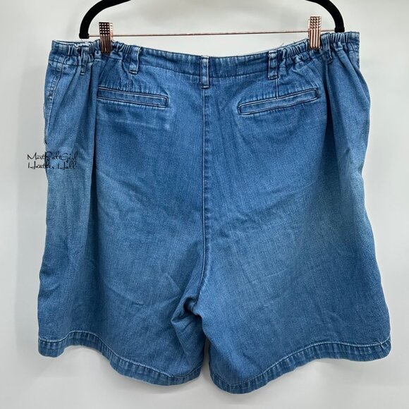 Vintage 1990's Talbots Women's Blue Denim Shorts Size 20W - Picture 2 of 4